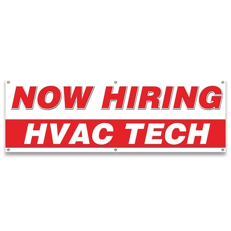 Signmission Now Hiring HVAC Tech Banner Apply Inside Accepting Application Single Sided B-72-30260